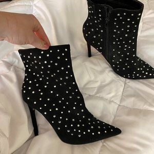 Express Rhinestone Booties Size 9